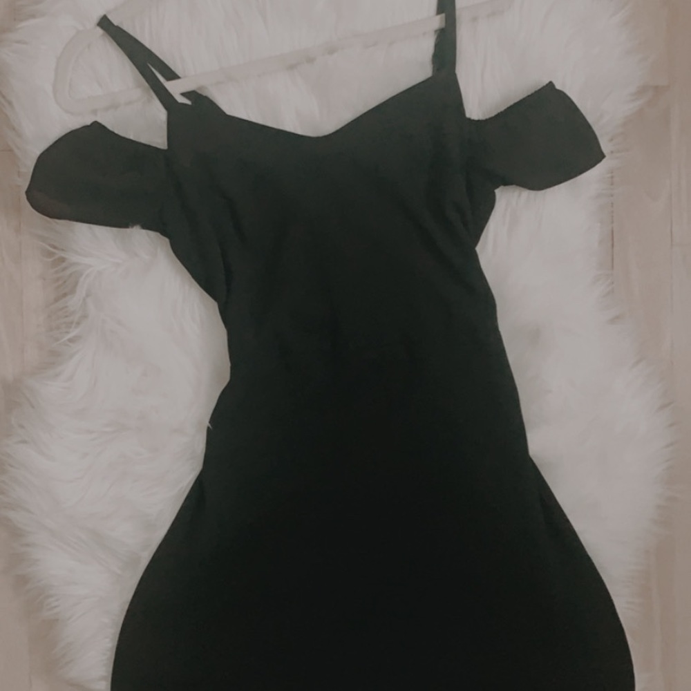 dress with thin straps and arm bands on the side